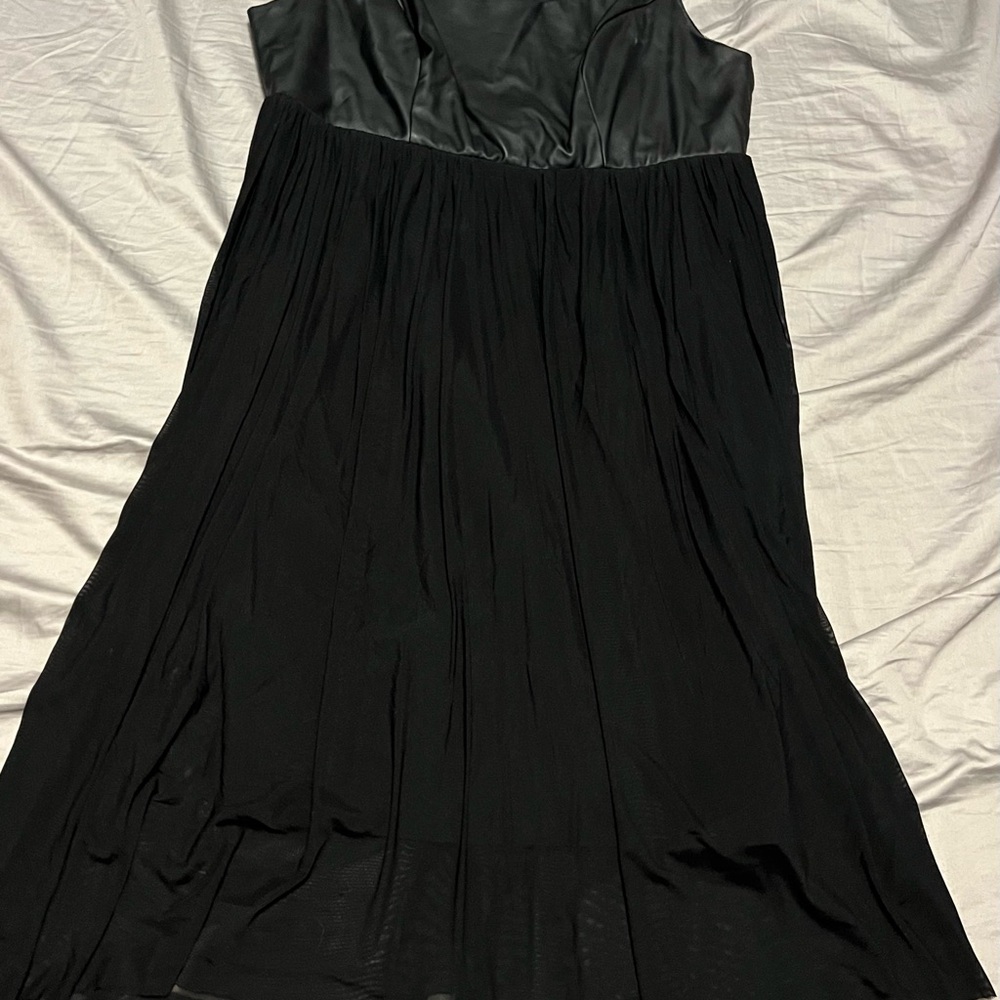 Torrid size 14 Black Leather Top Dress